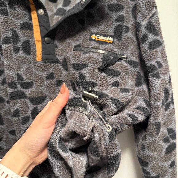 Columbia Women's Helvetia™ II Printed Cropped Half Snap Fleece Pullover Large - Picture 5 of 7